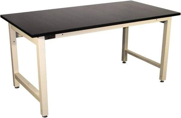 Proline - 72 Wide x 30" Deep x 36" High, Epoxy Resin Workbench - Adjustable Height Legs, Beige - Benchmark Tooling