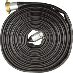 Dixon Valve & Coupling - 2-1/2" ID, 200 Working psi, Black Nitrile Fire Hose - Male x Female NST (NH) Ends, 100' Long, 600 Burst psi - Benchmark Tooling