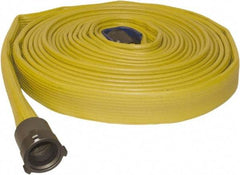 Dixon Valve & Coupling - 1-1/2" ID, 225 Working psi, White Polyester Fire Hose - Male x Female NST (NH) Ends, 50' Long, 675 Burst psi - Benchmark Tooling