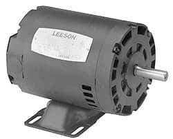 Leeson - 1 Max hp, 3,450 Max RPM, Electric AC DC Motor - 115, 208, 230 V Input, Single Phase, 56 Frame - Benchmark Tooling