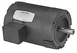 Leeson - 1/3 Max hp, 3,450 Max RPM, Electric AC DC Motor - 208-230/460 V Input, Three Phase, 56C Frame - Benchmark Tooling