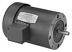 Leeson - 1/3 Max hp, 1,725 Max RPM, Electric AC DC Motor - 208-230/460 V Input, Three Phase, 56C Frame - Benchmark Tooling