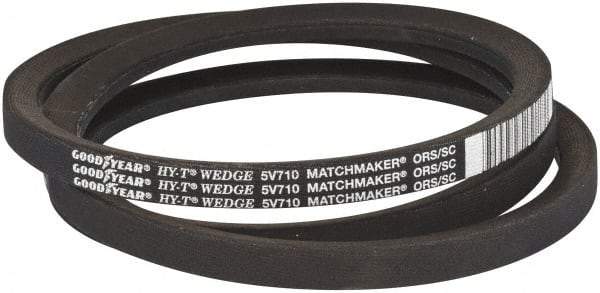 Continental ContiTech - Section 5V, 71" Outside Length, V-Belt - Fiber Reinforced Wingprene Rubber, HY-T Wedge MatchmakerEnvelope, No. 5V710 - Benchmark Tooling