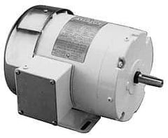 Leeson - 1 Max hp, 3,450 Max RPM, Electric AC DC Motor - 208-230/460 V Input, Three Phase, F56C Frame - Benchmark Tooling