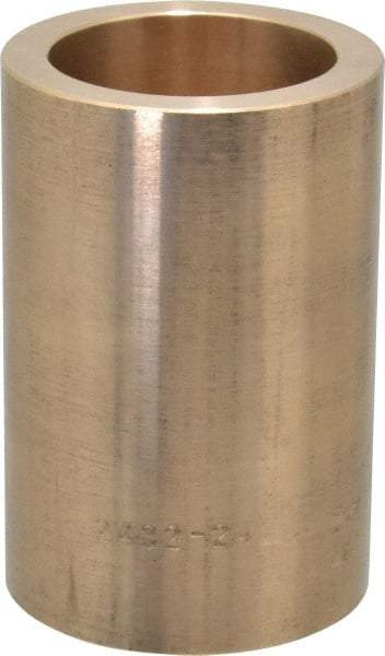 Made in USA - 1-1/2" Inside x 2" Outside Diam, Cast Bronze Sleeve Bearing - 3" OAL - Benchmark Tooling