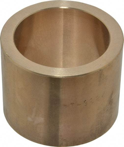 Made in USA - 1-3/4" Inside x 2-1/4" Outside Diam, Cast Bronze Sleeve Bearing - 1-3/4" OAL - Benchmark Tooling