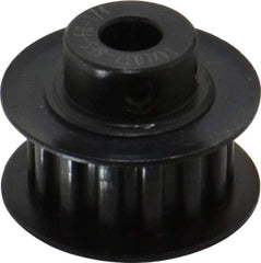 Power Drive - 14 Tooth, 1/4" Inside x 0.871" Outside Diam, Timing Belt Pulley - 1/4, 3/8" Belt Width, 0.891" Pitch Diam, Steel & Cast Iron - Benchmark Tooling