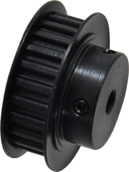 Power Drive - 24 Tooth, 1/4" Inside x 1.508" Outside Diam, Timing Belt Pulley - 1/4, 3/8" Belt Width, 1.528" Pitch Diam, Steel & Cast Iron - Benchmark Tooling