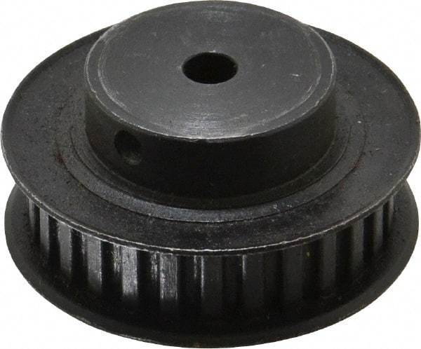 Power Drive - 28 Tooth, 1/4" Inside x 1.763" Outside Diam, Timing Belt Pulley - 1/4, 3/8" Belt Width, 1.783" Pitch Diam, Steel & Cast Iron - Benchmark Tooling