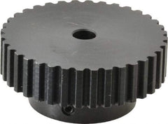 Power Drive - 36 Tooth, 5/16" Inside x 2.272" Outside Diam, Timing Belt Pulley - 1/4, 3/8" Belt Width, 2.292" Pitch Diam, Steel & Cast Iron - Benchmark Tooling