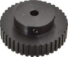 Power Drive - 40 Tooth, 5/16" Inside x 2.526" Outside Diam, Timing Belt Pulley - 1/4, 3/8" Belt Width, 2.546" Pitch Diam, Steel & Cast Iron - Benchmark Tooling