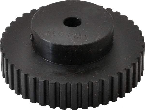 Power Drive - 42 Tooth, 5/16" Inside x 2.654" Outside Diam, Timing Belt Pulley - 1/4, 3/8" Belt Width, 2.674" Pitch Diam, Steel & Cast Iron - Benchmark Tooling