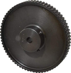 Power Drive - 72 Tooth, 3/8" Inside x 4.564" Outside Diam, Timing Belt Pulley - 1/4, 3/8" Belt Width, 4.584" Pitch Diam, Steel & Cast Iron - Benchmark Tooling