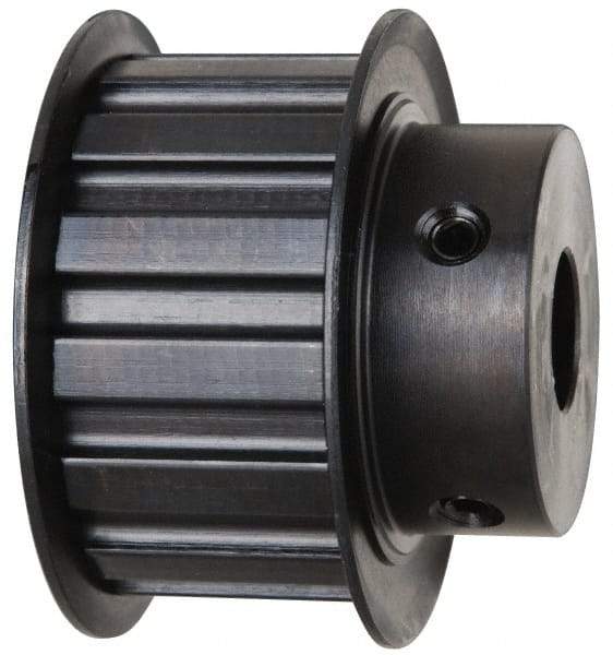 Power Drive - 14 Tooth, 5/8" Inside x 2.174" Outside Diam, Timing Belt Pulley - 3/4, 1" Belt Width, 2.228" Pitch Diam, Steel & Cast Iron - Benchmark Tooling