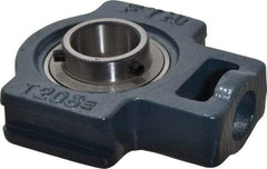 Value Collection - 2-1/4" Wide, Cast Iron Ball Bearing Take Up Unit - 1-3/32" Outside Diam - Benchmark Tooling