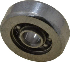 Value Collection - 1/8" Bore Diam, 1/2" OD, Open Miniature Radial Ball Bearing - 11/64" Wide, 1 Row, Round Bore, 49 Lb Static Capacity, 144 Lb Dynamic Capacity - Benchmark Tooling