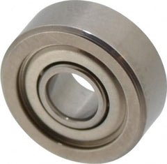 Value Collection - 3/16" Bore Diam, 5/16" OD, Double Shield Miniature Radial Ball Bearing - 1/8" Wide, 1 Row, Round Bore, 29 Lb Static Capacity, 81 Lb Dynamic Capacity - Benchmark Tooling