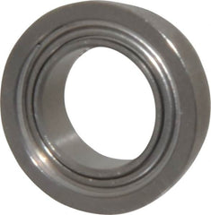 Value Collection - 5/16" Bore Diam, 1/2" OD, Double Shield Miniature Radial Ball Bearing - 5/32" Wide, With Flange, 1 Row, Round Bore, 52 Lb Static Capacity, 122 Lb Dynamic Capacity - Benchmark Tooling