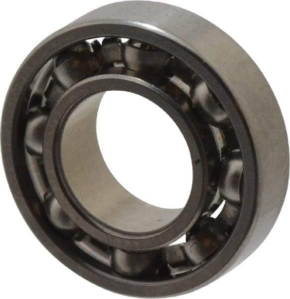 Value Collection - 5/64" Bore Diam, 1/4" OD, Open Miniature Radial Ball Bearing - 3/32" Wide, 1 Row, Round Bore, 23 Lb Static Capacity, 70 Lb Dynamic Capacity - Benchmark Tooling