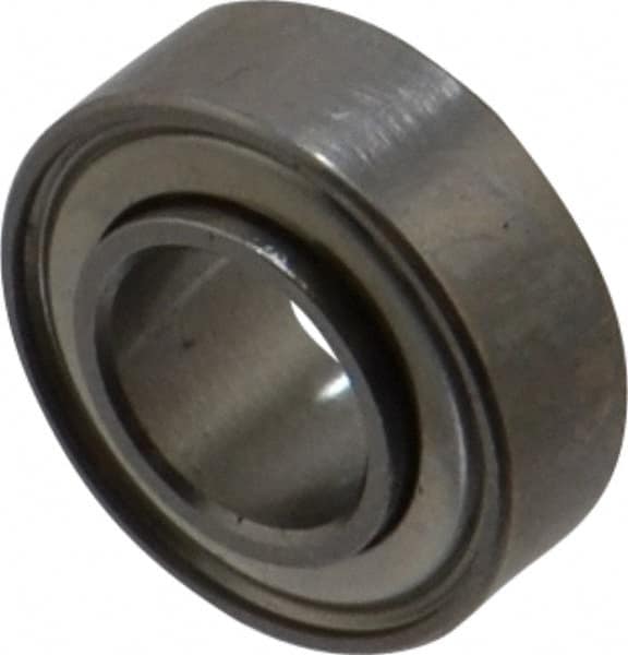 Value Collection - 3/16" Bore Diam, 3/8" OD, Double Shield Miniature Radial Ball Bearing - 1/8" Wide, 1 Row, Round Bore, 56 Lb Static Capacity, 160 Lb Dynamic Capacity - Benchmark Tooling