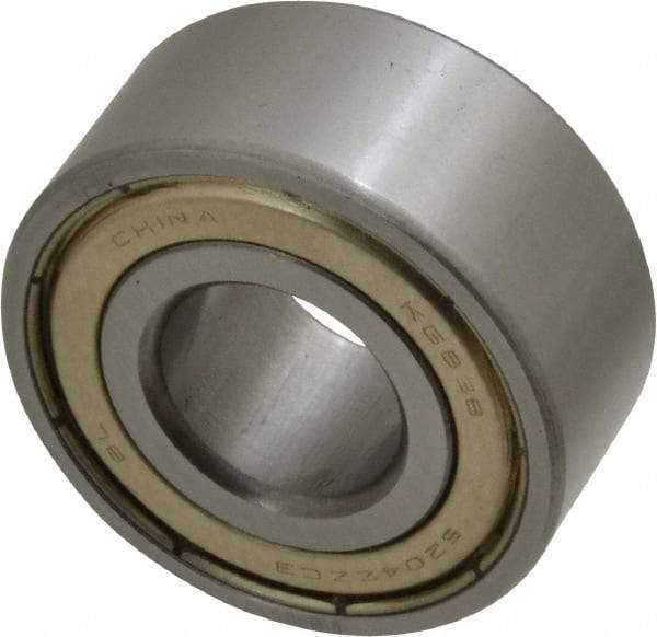 Tritan - 20mm Bore Diam, 47mm OD, Double Shield Angular Contact Radial Ball Bearing - 20.6mm Wide, 2 Rows, Round Bore, 2,700 Lb Static Capacity, 4,400 Lb Dynamic Capacity - Benchmark Tooling