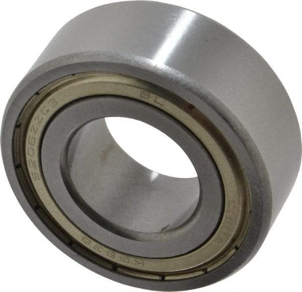 Tritan - 30mm Bore Diam, 62mm OD, Double Shield Angular Contact Radial Ball Bearing - 23.8mm Wide, 2 Rows, Round Bore, 4,600 Lb Static Capacity, 6,400 Lb Dynamic Capacity - Benchmark Tooling