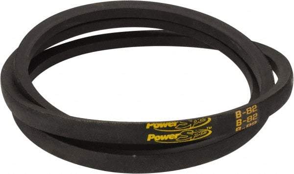 Value Collection - Section B, 21/32" Wide, 85" Outside Length, V-Belt - Rubber, Classic, No. B82 - Benchmark Tooling