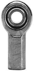 Made in USA - 3/16" ID, 5/8" Max OD, 3,736 Lb Max Static Cap, Female Spherical Rod End with Stud - 10-32 RH, Alloy Steel with Steel Raceway - Benchmark Tooling