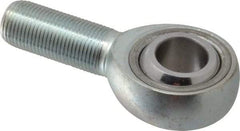 Made in USA - 3/4" ID, 1-3/4" Max OD, 28,090 Lb Max Static Cap, Plain Male Spherical Rod End - 3/4-16 RH, Alloy Steel with Steel Raceway - Benchmark Tooling