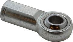 Made in USA - 5/8" ID, 1-1/2" Max OD, 17,959 Lb Max Static Cap, Plain Female Spherical Rod End - 5/8-18 RH, Alloy Steel with Steel Raceway - Benchmark Tooling