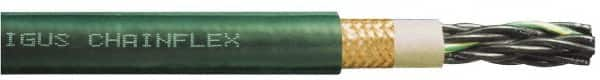 Igus - 14 AWG, 7 Strand, Green Machine Tool Wire - PVC, Flame, Oil and UV Resistant, 1 Ft. Long - Benchmark Tooling