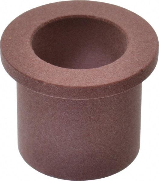 Bunting Bearing - 3/4" Inside x 1" Outside Diam, PTFE Sleeve Bearing - 1-1/4" Flange Outside Diam, 1/8" Flange Thickness, 1" OAL - Benchmark Tooling