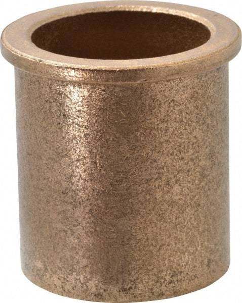 Boston Gear - 1-1/4" Inside x 1-1/2" Outside Diam, Oil Impregnated Bronze SAE-841 Flanged Sleeve Bearing - 1-3/4" Flange Outside Diam, 1/8" Flange Thickness, 1-3/4" OAL - Benchmark Tooling