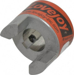 Lovejoy - 5/8" Max Bore Diam, 3/16" x 3/32" Keyway Width x Depth, Flexible Coupling Hub - 1.36" OD, 2" OAL, Sintered Iron, Order 2 Hubs & 1 Spider for Complete Coupling - Benchmark Tooling