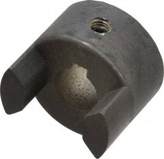 Lovejoy - 14mm Max Bore, 5mm x 2.3mm Keyway Width x Depth, Flexible Coupling Hub - 1.36" OD, 2" OAL, Sintered Iron, Order 2 Hubs & 1 Spider for Complete Coupling - Benchmark Tooling