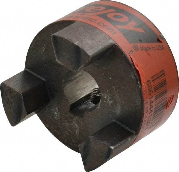 Lovejoy - 14mm Max Bore, 5mm x 2.3mm Keyway Width x Depth, Flexible Coupling Hub - 1-3/4" OD, 2.12" OAL, Sintered Iron, Order 2 Hubs & 1 Spider for Complete Coupling - Benchmark Tooling