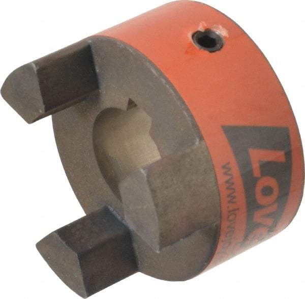 Lovejoy - 20mm Max Bore, 6mm x 2.8mm Keyway Width x Depth, Flexible Coupling Hub - 1-3/4" OD, 2.12" OAL, Sintered Iron, Order 2 Hubs & 1 Spider for Complete Coupling - Benchmark Tooling