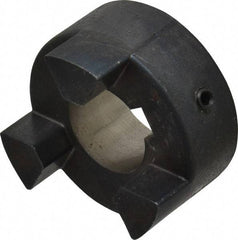 Lovejoy - 25mm Max Bore, 8mm x 3.3mm Keyway Width x Depth, Flexible Coupling Hub - 2.11" OD, 2.12" OAL, Sintered Iron, Order 2 Hubs & 1 Spider for Complete Coupling - Benchmark Tooling