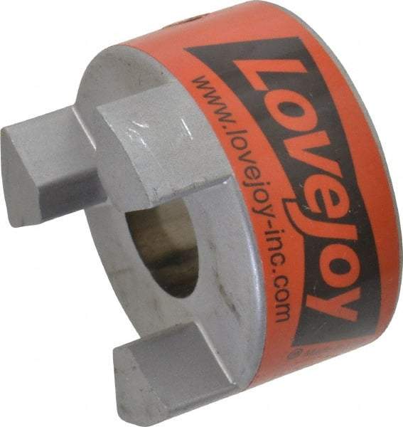 Lovejoy - 7/8" Max Bore Diam, 3/16" x 3/32" Keyway Width x Depth, Flexible Coupling Hub - 2.11" OD, 2-1/2" OAL, Sintered Iron, Order 2 Hubs & 1 Spider for Complete Coupling - Benchmark Tooling