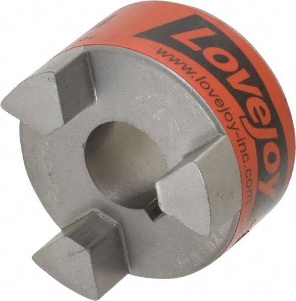 Lovejoy - 20mm Max Bore, 6mm x 2.8mm Keyway Width x Depth, Flexible Coupling Hub - 2.11" OD, 2-1/2" OAL, Sintered Iron, Order 2 Hubs & 1 Spider for Complete Coupling - Benchmark Tooling