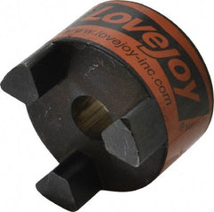 Lovejoy - 3/4" Max Bore Diam, 3/16" x 3/32" Keyway Width x Depth, Flexible Coupling Hub - 2.54" OD, 3-1/2" OAL, Sintered Iron, Order 2 Hubs & 1 Spider for Complete Coupling - Benchmark Tooling