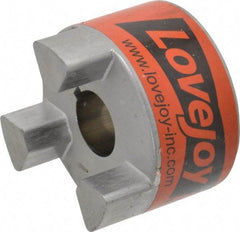 Lovejoy - 7/8" Max Bore Diam, 3/16" x 3/32" Keyway Width x Depth, Flexible Coupling Hub - 2.54" OD, 3-1/2" OAL, Sintered Iron, Order 2 Hubs & 1 Spider for Complete Coupling - Benchmark Tooling