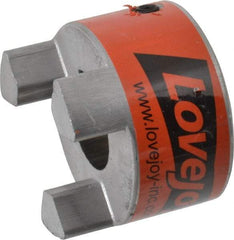 Lovejoy - 1-1/8" Max Bore Diam, 1/4" x 1/8" Keyway Width x Depth, Flexible Coupling Hub - 2.54" OD, 3-1/2" OAL, Sintered Iron, Order 2 Hubs & 1 Spider for Complete Coupling - Benchmark Tooling