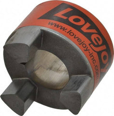 Lovejoy - 1-1/4" Max Bore Diam, 1/4" x 1/8" Keyway Width x Depth, Flexible Coupling Hub - 2.54" OD, 3-1/2" OAL, Sintered Iron, Order 2 Hubs & 1 Spider for Complete Coupling - Benchmark Tooling