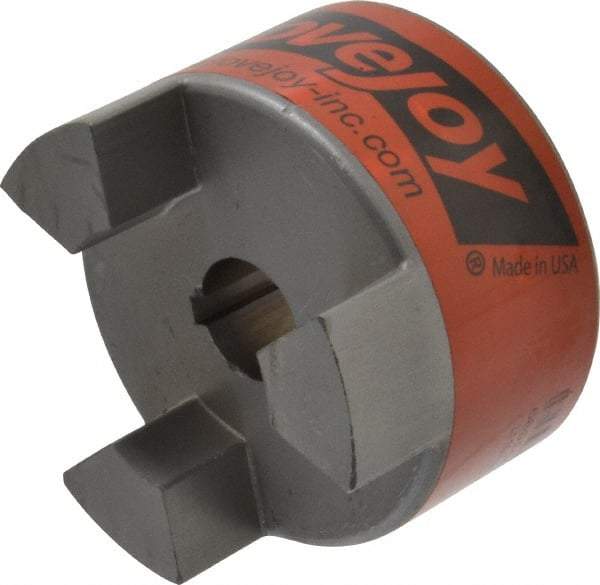 Lovejoy - 7/8" Max Bore Diam, 3/16" x 3/32" Keyway Width x Depth, Flexible Coupling Hub - 3.31" OD, 4-1/4" OAL, Sintered Iron, Order 2 Hubs & 1 Spider for Complete Coupling - Benchmark Tooling