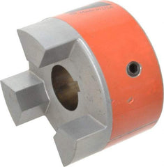 Lovejoy - 1-1/8" Max Bore Diam, 1/4" x 1/8" Keyway Width x Depth, Flexible Coupling Hub - 3.31" OD, 4-1/4" OAL, Sintered Iron, Order 2 Hubs & 1 Spider for Complete Coupling - Benchmark Tooling