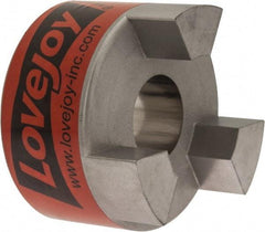 Lovejoy - 1-1/4" Max Bore Diam, 1/4" x 1/8" Keyway Width x Depth, Flexible Coupling Hub - 3.31" OD, 4-1/4" OAL, Sintered Iron, Order 2 Hubs & 1 Spider for Complete Coupling - Benchmark Tooling