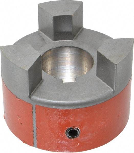 Lovejoy - 1-3/8" Max Bore Diam, 5/16" x 5/32" Keyway Width x Depth, Flexible Coupling Hub - 3.31" OD, 4-1/4" OAL, Sintered Iron, Order 2 Hubs & 1 Spider for Complete Coupling - Benchmark Tooling