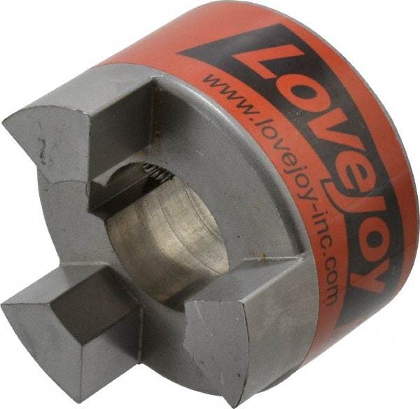 Lovejoy - 1-1/2" Max Bore Diam, 3/8" x 3/16" Keyway Width x Depth, Flexible Coupling Hub - 3.31" OD, 4-1/4" OAL, Sintered Iron, Order 2 Hubs & 1 Spider for Complete Coupling - Benchmark Tooling