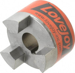 Lovejoy - 28mm Max Bore, 8mm x 3.3mm Keyway Width x Depth, Flexible Coupling Hub - 3.31" OD, 4-1/4" OAL, Sintered Iron, Order 2 Hubs & 1 Spider for Complete Coupling - Benchmark Tooling